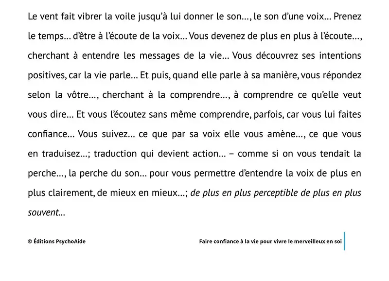 Script hypnotique - Faire confiance à la vie pour vivre le merveilleux en soi (visualisation thérapeutique)