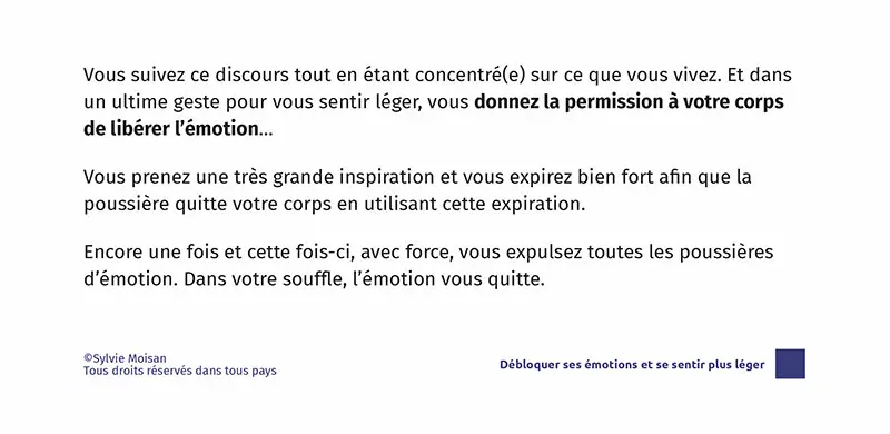 Extrait du texte hypnotique - Débloquer ses émotions et se sentir plus léger hypnotique
