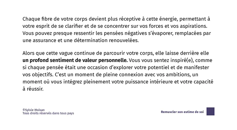 texte hypnotique remuscler son estime